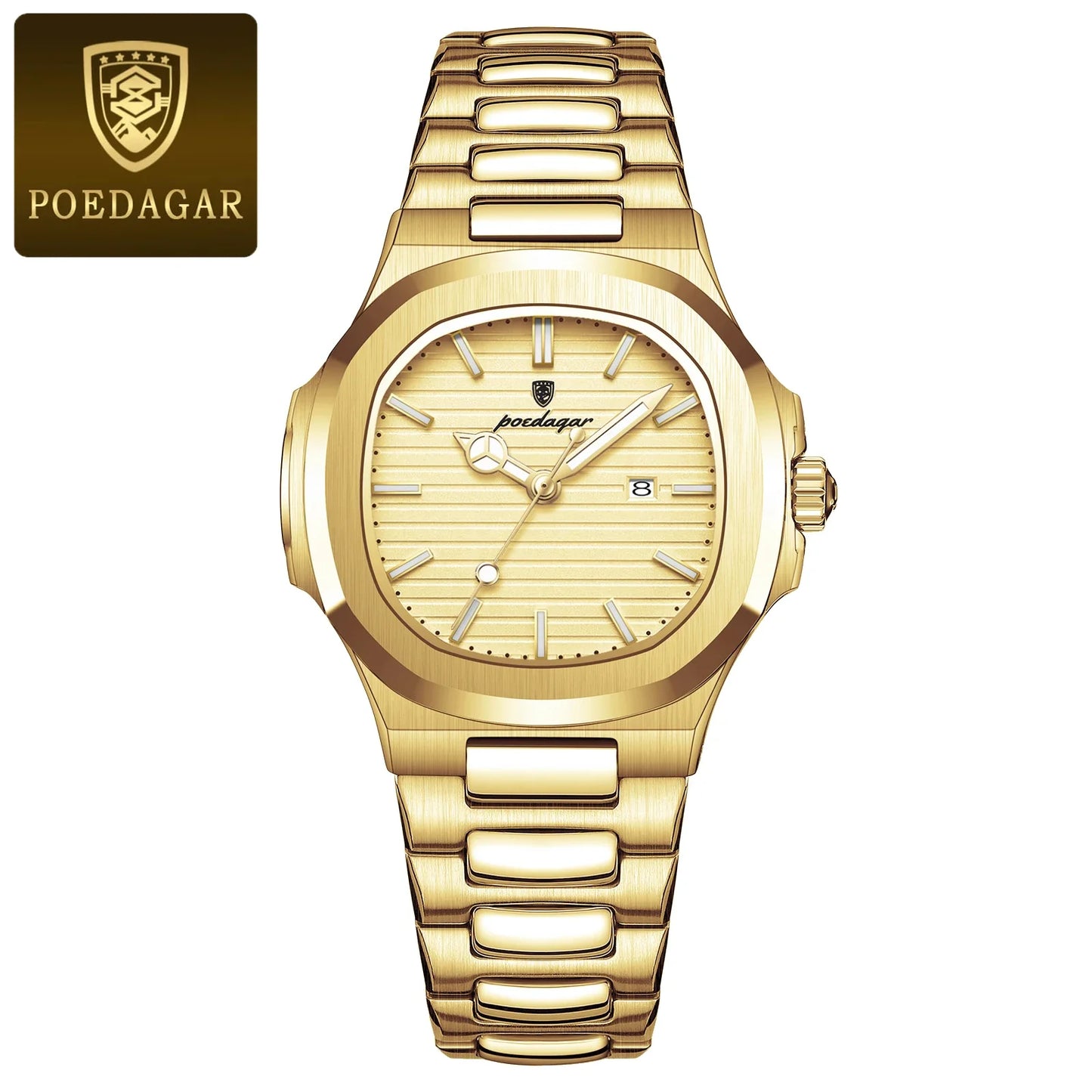 Luxury Square Watch for Woman Waterproof Luminous Date Ladies Watch
